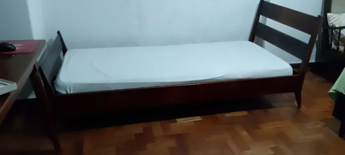 Cama solteiro madeira 