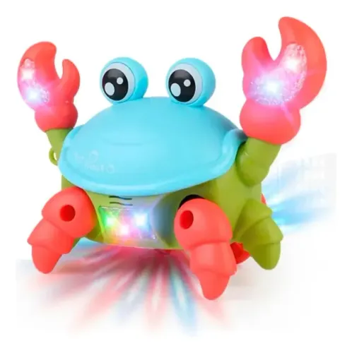 Brinquedo Interativo Caranguejo Fujão Sensor Dança E Som Eletrônico Top Brinquedo Infantil