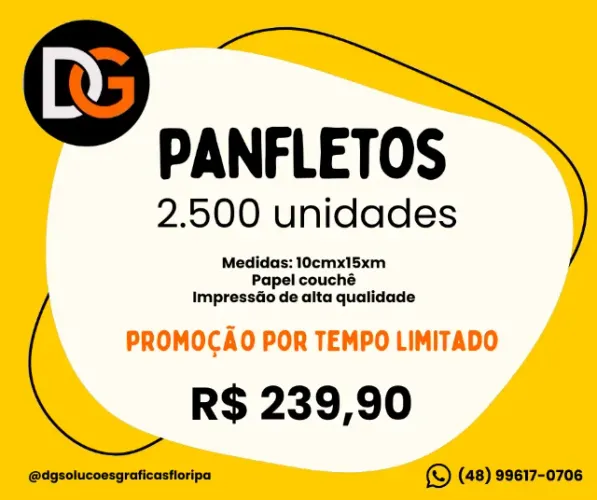 PANFLETOS - 2.500 UNIDADES