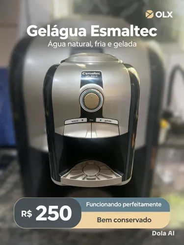 "Gelágua Esmaltec de mesa, gelando perfeitamente