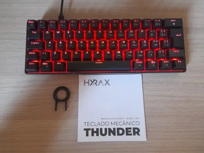 Teclado mecânico gamer Hyrax thunder NOVO NA CAIXA