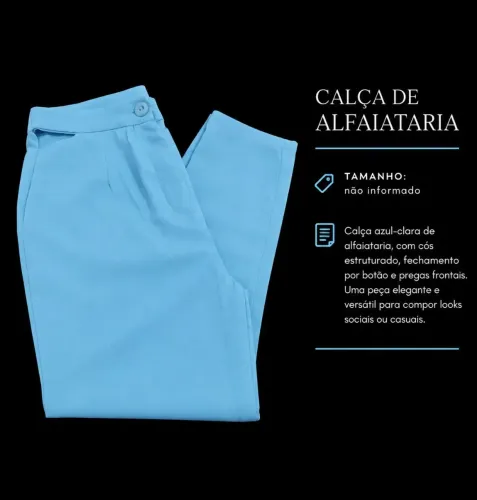 Calças em alfaiataria