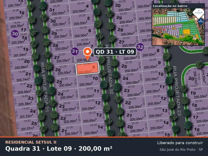 Lote 200 m² no SetSul II  Zona Sul, perto da Washington Luiz
