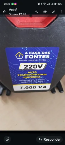 Vendo transformador na caixa de 110 para 220 