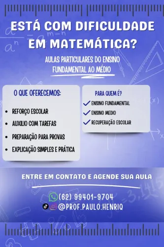 Reforço escolar matemática 