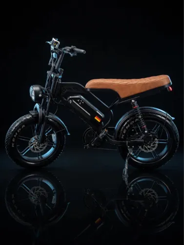 E-Bike Bobber Elétrica Fat 20x4.0 Estilo Cafe Racer - Única