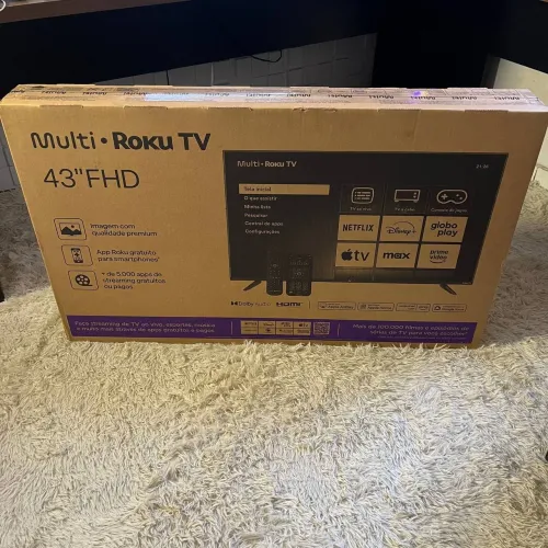 SMART TV MULTI ROKU TV 43? FULL HD nova na caixa lacrada com nota