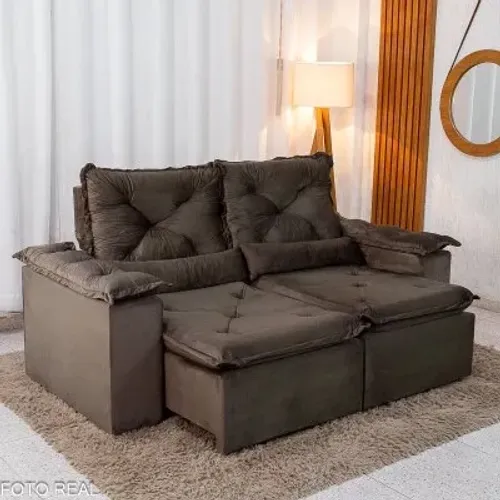 Sofá Retrátil Reclinável Madri 2.00m Veludo rf877
