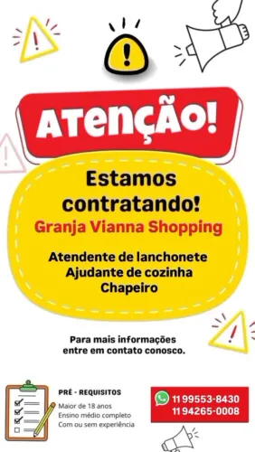 TEMOS VAGAS