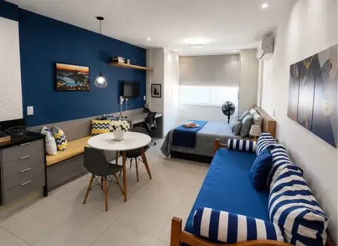 Rua Vinte de Abril Sala quarto reformado e mobiliado - Centro - Rio de Janeiro - RJ