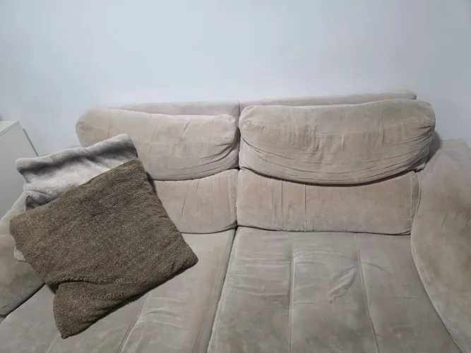 Sofa retrátil e reclinavel confortável em tecido