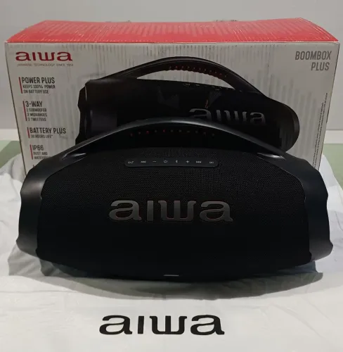 caixa de som boombox aiwa