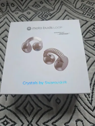 Fone Moto Buds Swarovski Champagne Novo Lacrado Nacional