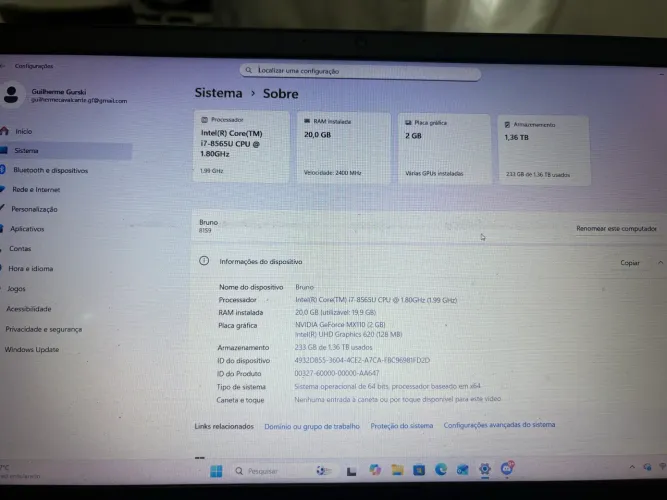 Notebook Lenovo ideapad