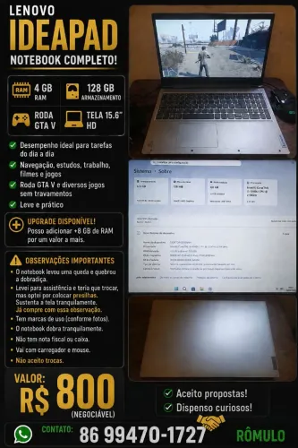 Notebook Lenovo ideapad 3i