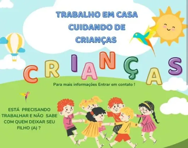 Cuida- se de criança na minha casa.