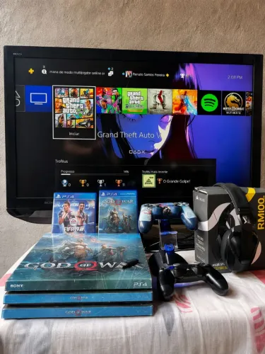 PS4 PRO 4K COMPLETO 1TB