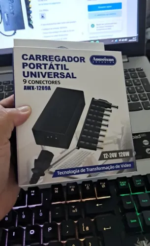 Carregador Universal Para Notebook 120w 12-24v 9 Conectores