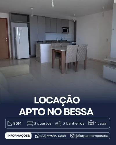 Apartamento para locação no Bessa com vista privilegiada para o mar!