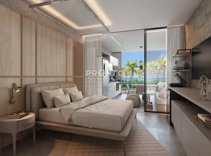 Flat no Auguri, beira mar de Carneiros, 32m², 1 quarto em Praia dos Carneiros - Tamandaré