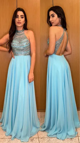 Vestido azul tiffany 