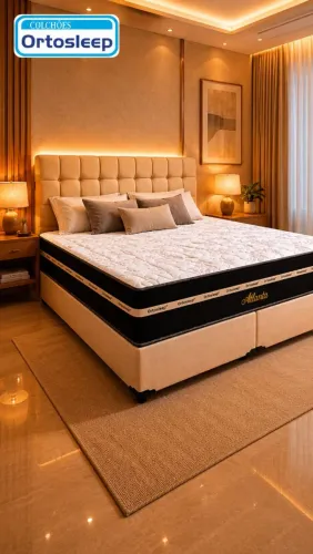 Cama super King Atlanta colchão hão firme que não afunda
