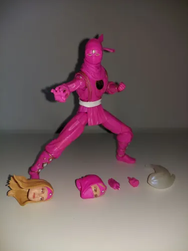Pink ninja ranger rosa power rangers lightning collection kat Katherine ninjetti cat