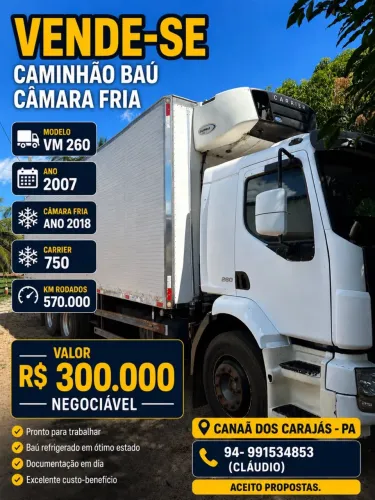 Caminhão Baú - Câmara fria
