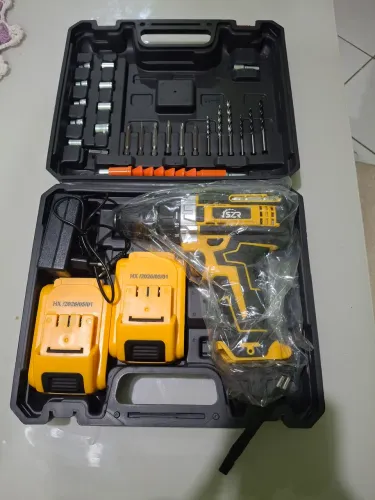 Parafusadeira/Furadeira Sem Fio 48V com 2 Baterias + Maleta e Kit de Acessórios