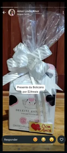 Vende-se presente da Boticário por $24reais pagamento á vista no dinheiro ou pix 