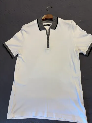 CAMISA POLO 100% algodão G branca masculino 