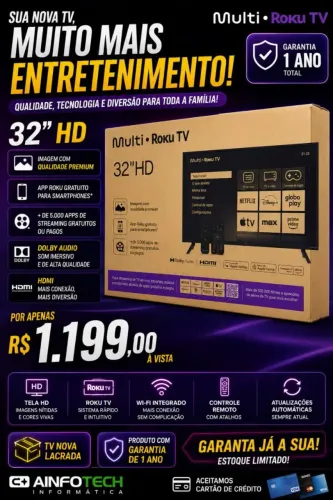 TV SMART 32 POLEGADA NOVA