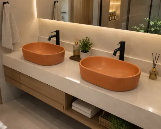 CUBAS TERRACOTA 40X23CM MODERNA E CONTEMPORÂNEA 