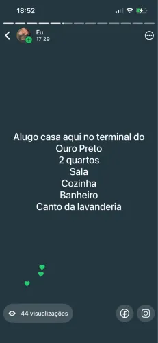 Alugo Casa no terminal do Ouro Preto