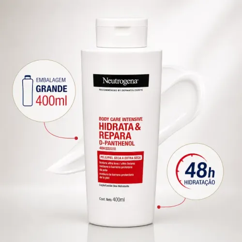 Hidratante Corporal Neutrogena Body Care Hidrata & Repara 400ml Pele Seca - ORIGINAL