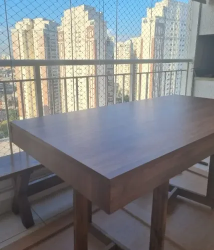 Tampo de Mesa 1,60m x 80cm MDF 15mm Amadeirado - Somente o Tampo