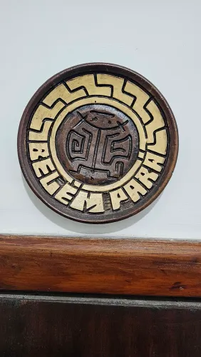 Prato Decorativo de Parede em Cerâmica Marajoara (Original de Belém do Pará)