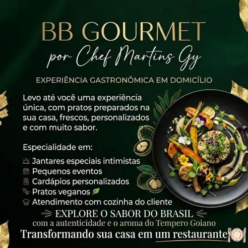 EXPERIÊNCIA GASTRONÔMICA EM DOMICÍLIO BB GOURMET POR CHEF MARTINS GY<br>por Chef Martins Gy