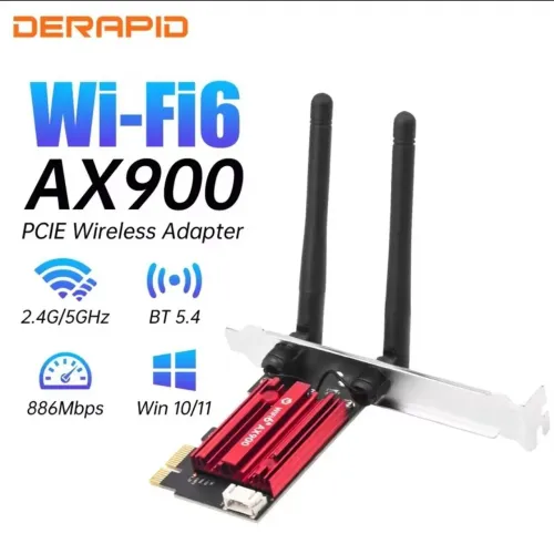 Placa de rede PCie Wi-Fi e Bluetooth 
