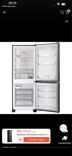 Geladeira Brastemp inverse 500L