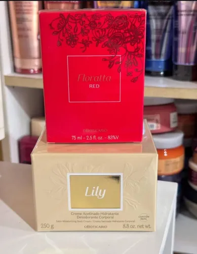 Perfume Floratta red + hidratante Lily