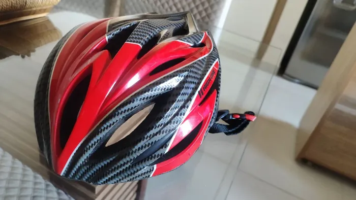 Capacete bicicleta vermelho M