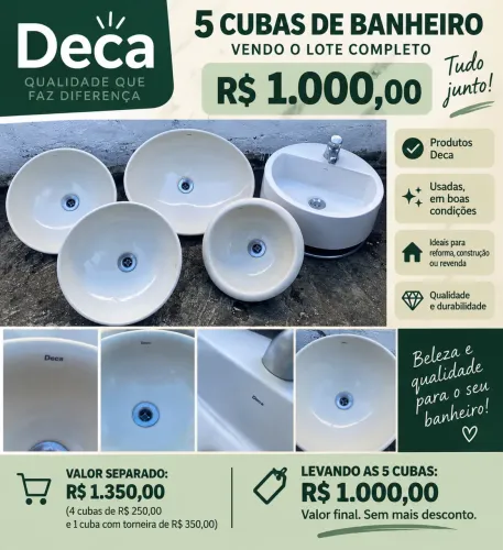 5 Cubas Deca Usadas em Bom Estado