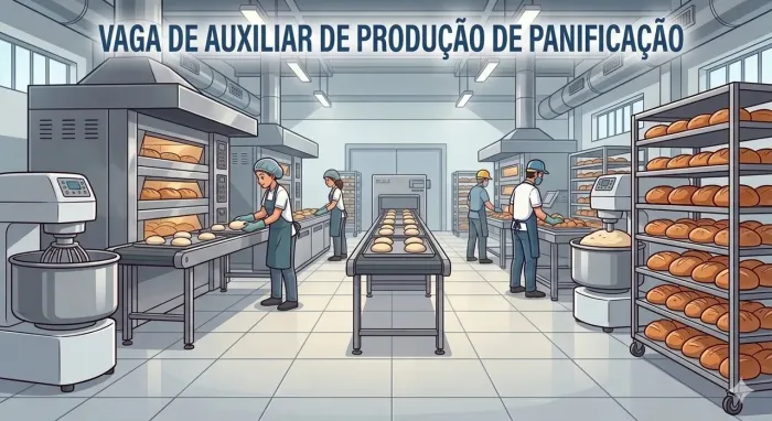 Vaga auxiliar produção padaria segunda a sexta