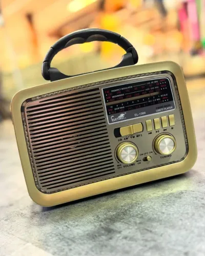 -Rádio Vintage/Retrô com entrada auxiliar, usb e cartão micro sd.