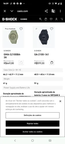Relógio Cássio 
