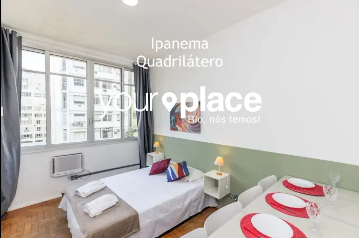 Ipanema, Visconde de Pirajá, 29 m2, Quadrilátero, Andar Alto, Claro, Quarto e Sala, Port 2