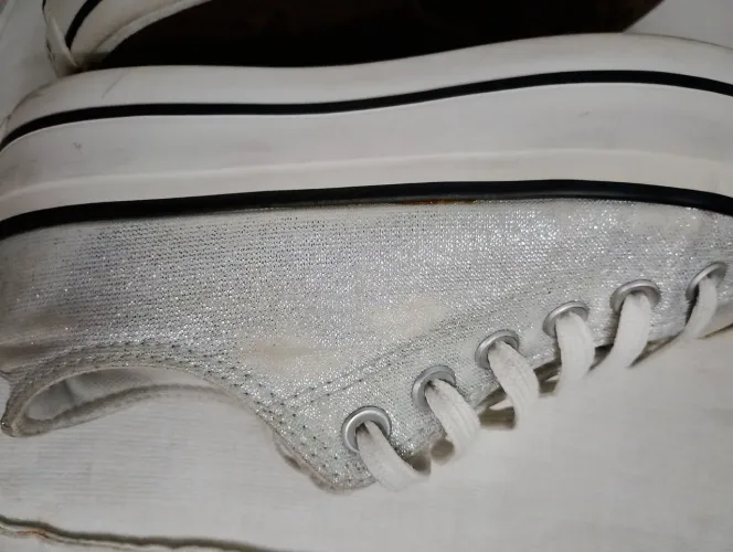 All Star converte tamanho 35 na cor cinza prata