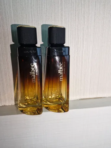 2x Vidro Perfume Malbec Pure Gold