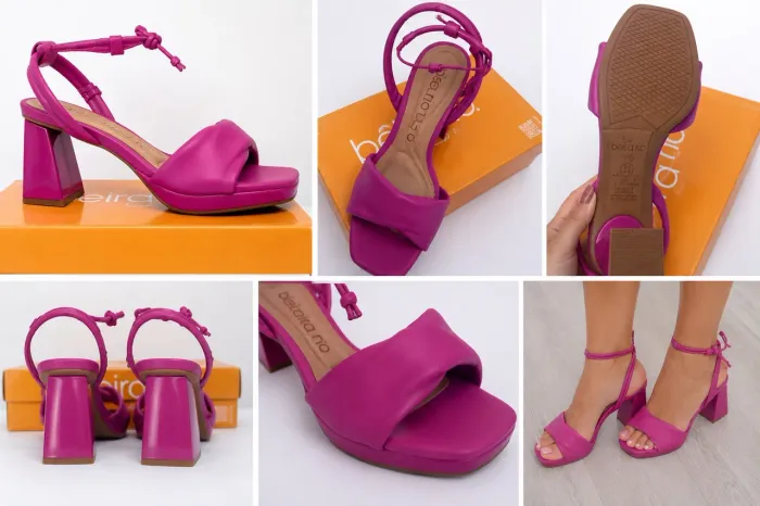 Sandália Beira Rio Original Pink Nova Nº 34 - R$ 34,90